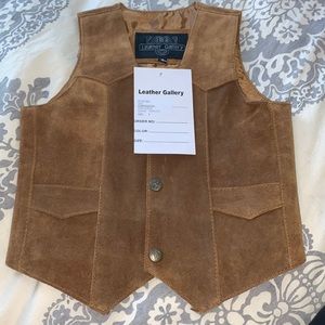 Toddler Leather Vest NWT